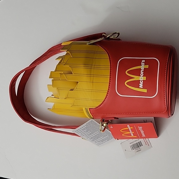 NWT Loungefly McDonald's Red and Yellow French Fry Crossbody Bag Small Mark - Picture 5 of 9